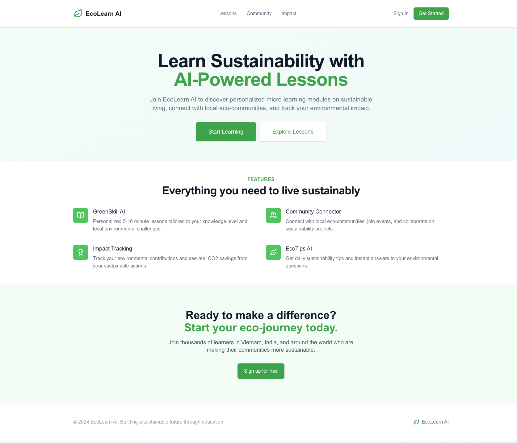 Eco Learn AI Web