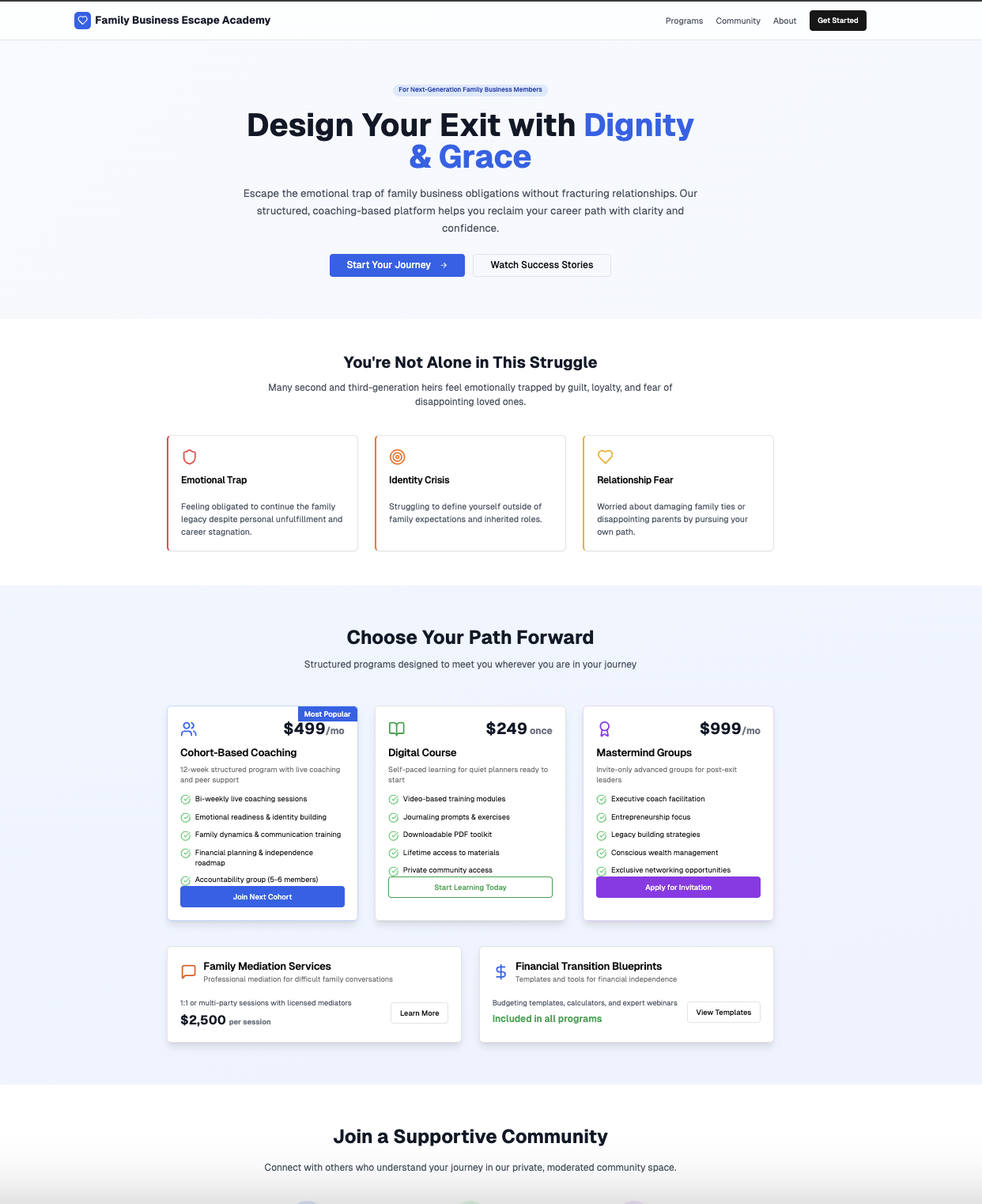 The Family Business Escape Acad