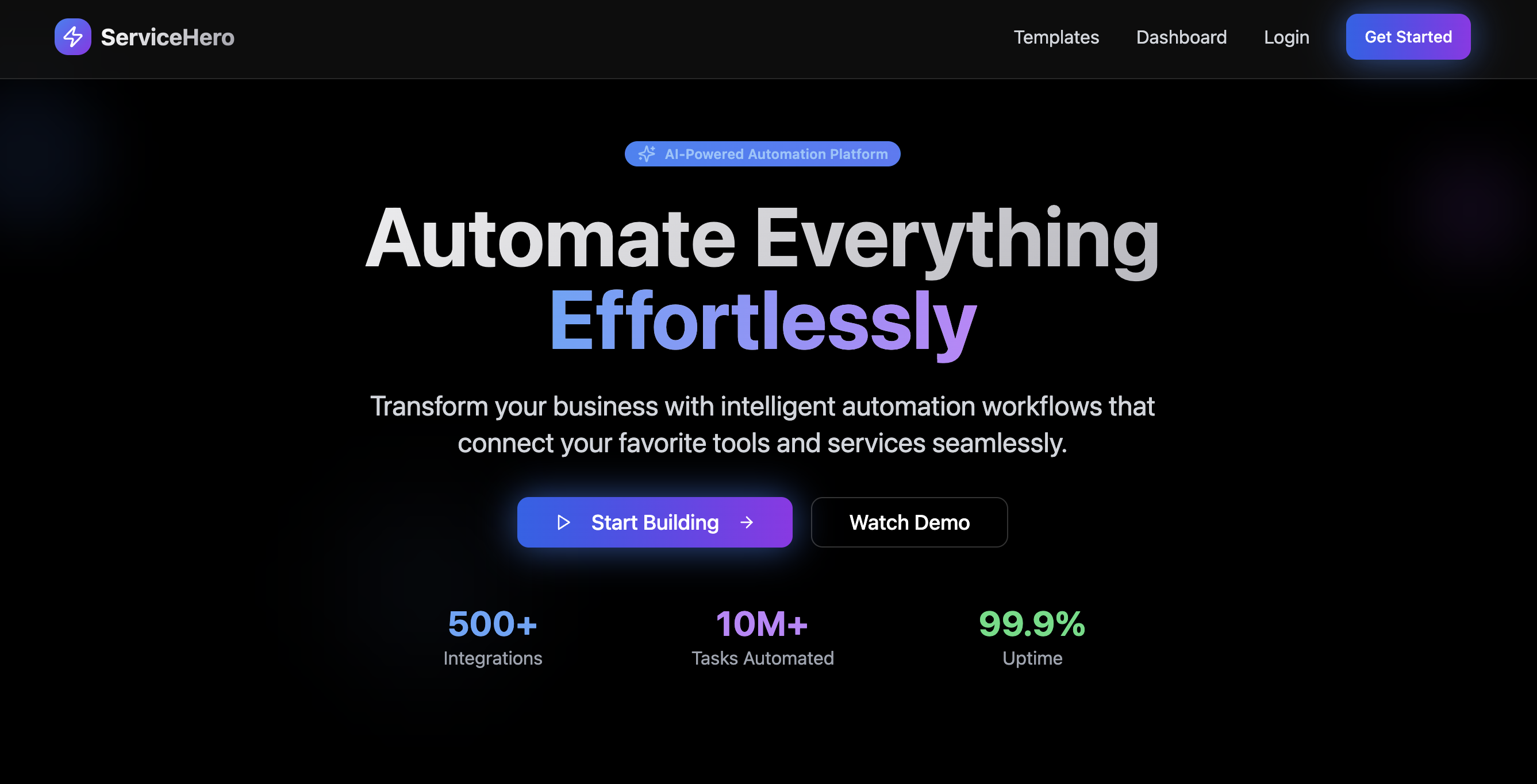 One Click Automation Template