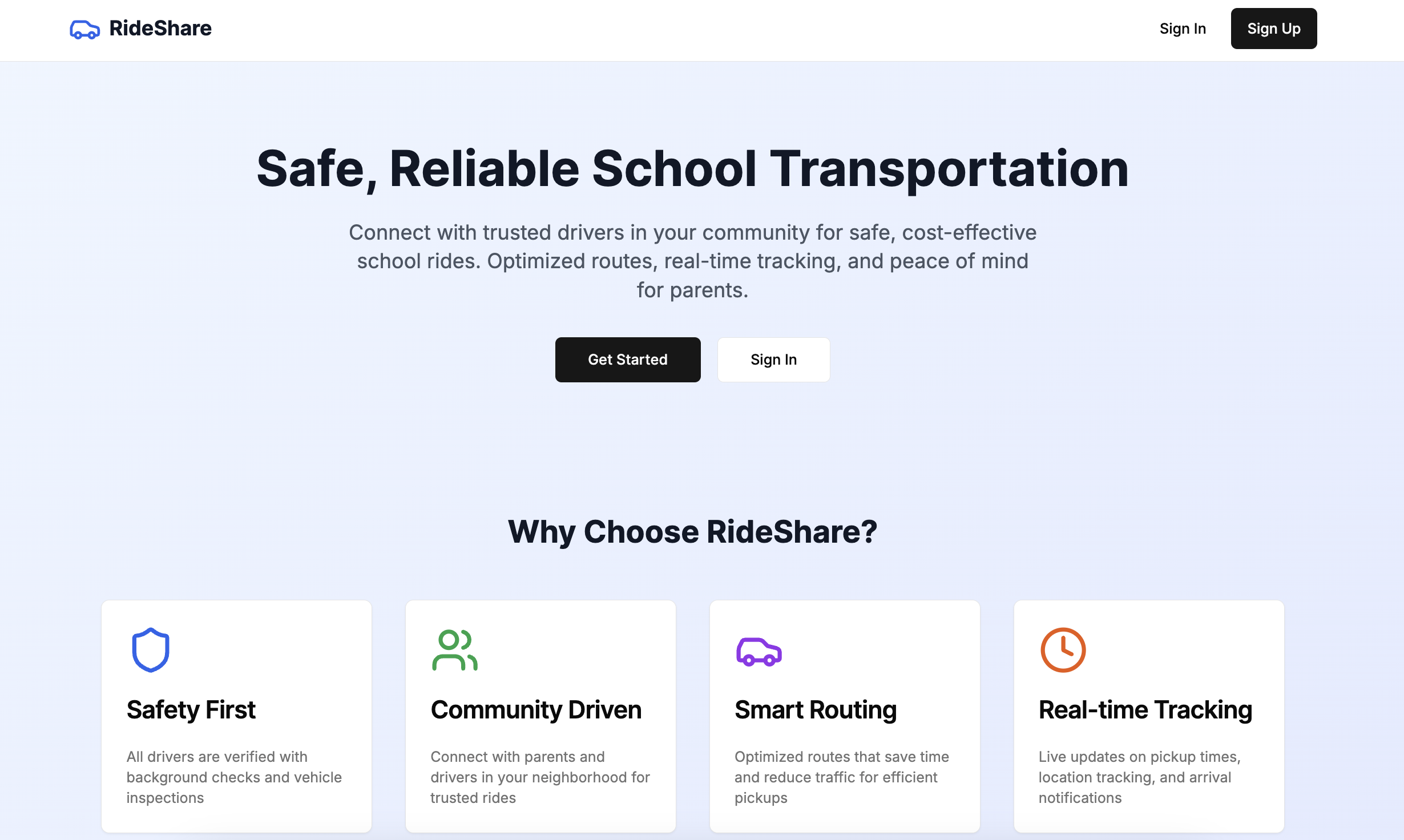 Student Ride Sharing App